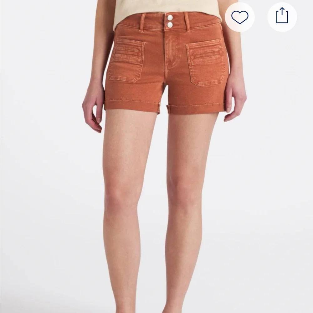 Women's Marley Rust Roll-Cuff Denim Shorts - Picture 2 of 4